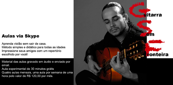 Aulas de Guitarra Flamenca e Violão Popular via Skype