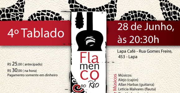 4o Tablado Flamenco no Rio acontece no dia 28 de junho