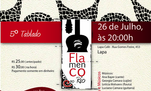 5º Tablado Flamenco no Rio – 26 de julho